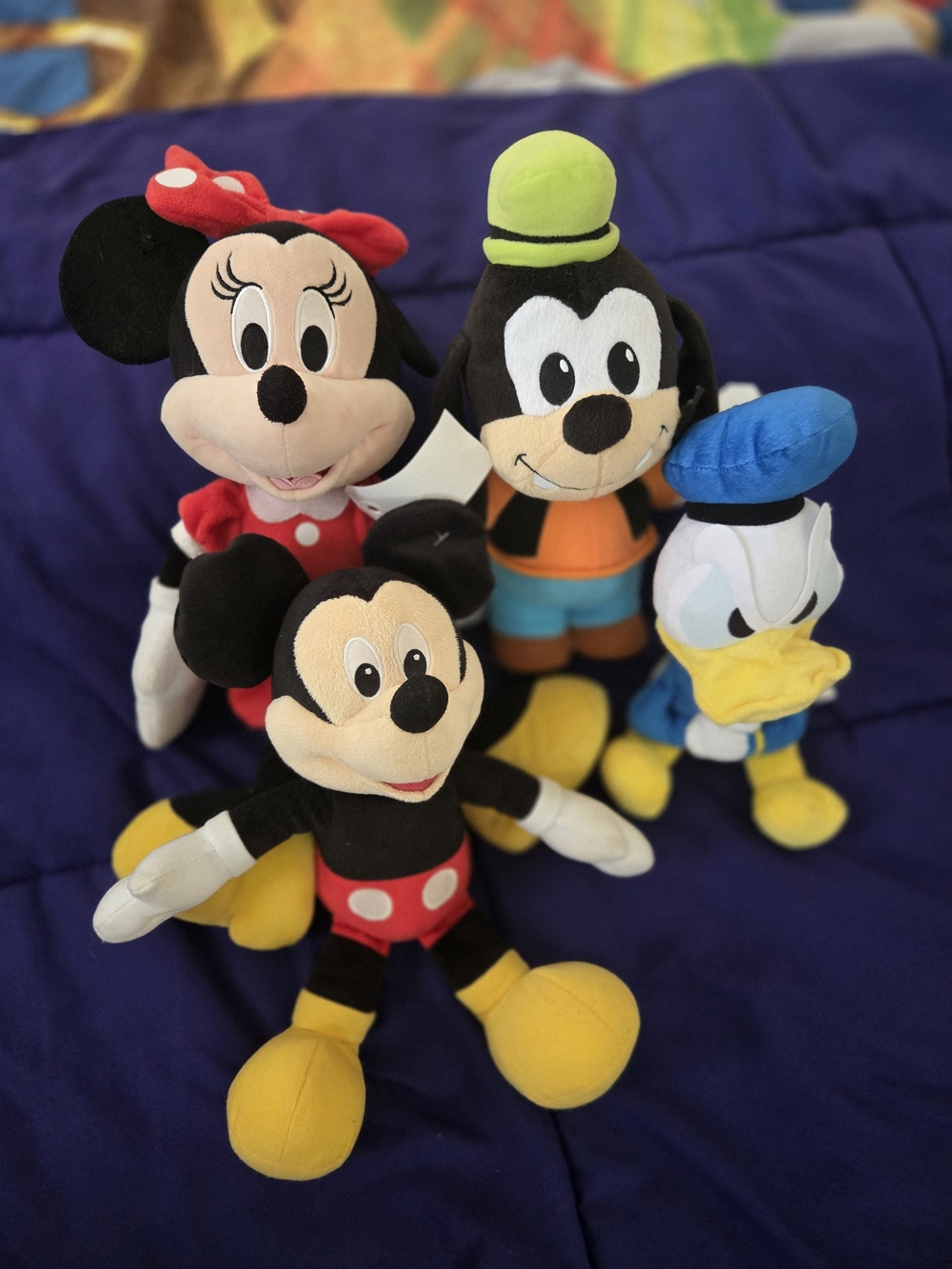 Disney Plush Character Set - Mickey, Minnie, Donald & Goofy - Multicolor
